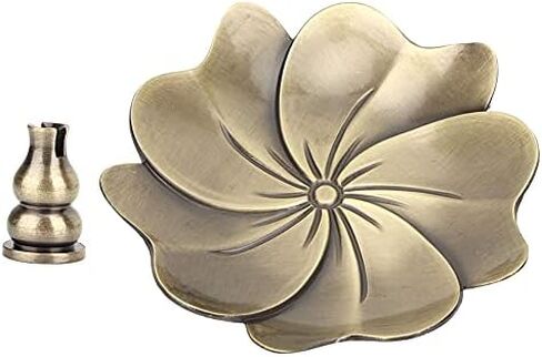 Copper Stand Base, Incense Coil and Incense Holder for Study Room Entryway Living Room(Lotus Green+Hulu Fragrance Insertion) in Saudi Arabia
