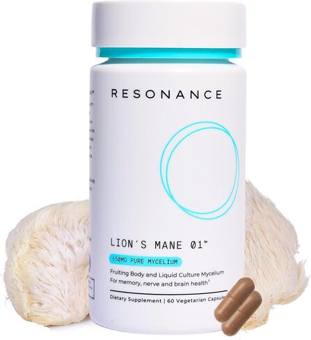 Lion’s Mane 01™ - Organic Premium Lions Mane Mushroom Extract Supplement | Fruiting Body & Pure Mycelium | Liquid Culture Mycelium with Erinacine A | Focus, Brain & Nerve Health| Non-GMO - 60 Capsules in Saudi Arabia