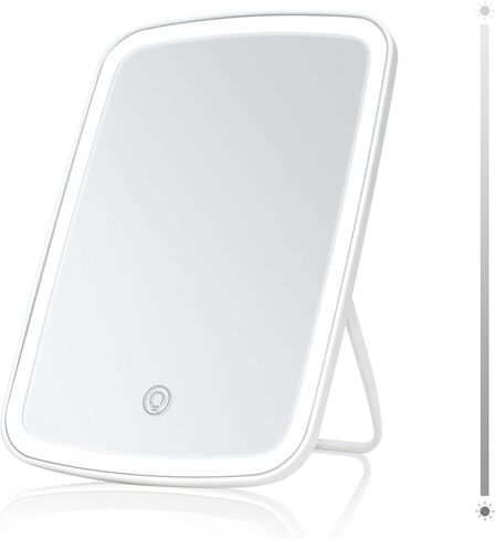 Lighted Makeup Mirror with Lights, Portable USB Rechargeable Make up Mirror, Cosmetic Mirror with Touch Screen and Brightness Adjustable in Saudi Arabia