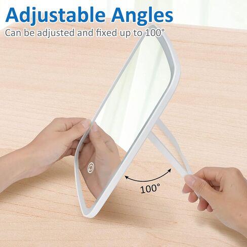Lighted Makeup Mirror with Lights, Portable USB Rechargeable Make up Mirror, Cosmetic Mirror with Touch Screen and Brightness Adjustable in Saudi Arabia