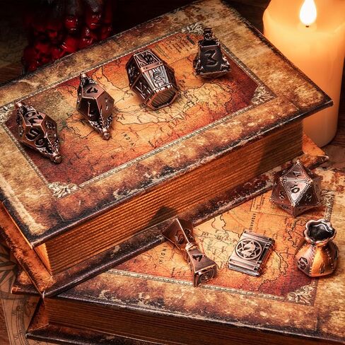 Polyhedral Dice 6PCS War of Hammer 40k U - Alloy Material,Board Game dice,Premium Dice Set for Board Games in Kuwait