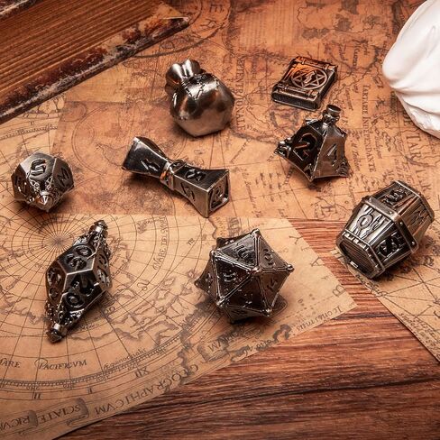 Polyhedral Dice 6PCS War of Hammer 40k U - Alloy Material,Board Game dice,Premium Dice Set for Board Games in Kuwait