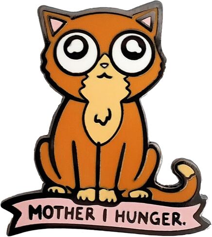 دبوس طية صدر من المينا للأم من Kolorspun I Hungry Hungry Cat in Kuwait