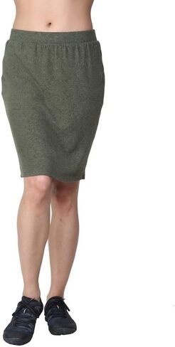 LA CERA Women's Stretch Straight Cut Skirt, Rayon, Polyester, Spandex, Brushed Jersey, Machine Wash, Tumble Dry in Saudi Arabia