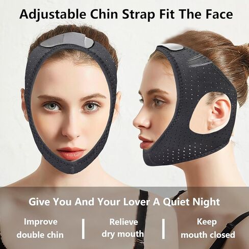 Anti Snore Chin Strap,Breathable CPAP Chin Strap,Adjustable Anti Snoring Devices for Men and Women,Comfortable Snore Chin Strap for Sleepping,Effective Stop Snoring Solution in Saudi Arabia