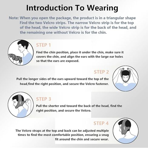 Anti Snore Chin Strap,Breathable CPAP Chin Strap,Adjustable Anti Snoring Devices for Men and Women,Comfortable Snore Chin Strap for Sleepping,Effective Stop Snoring Solution in Saudi Arabia