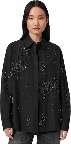 AllSaints Womens Gemi Emb Shirt in Saudi Arabia