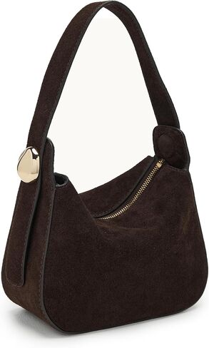 Madewell Suede Organic Drop Hand Held, Dark Carob in Saudi Arabia