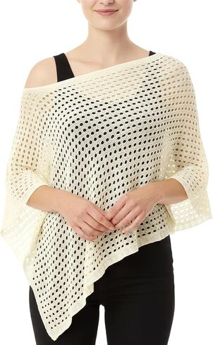 Women Sheer Poncho Shrug Hollow Summer Sheer Blouse Top Lightweight Poncho Bolero for Evening Dress in Saudi Arabia