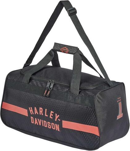 حقيبة دفل رياضية بشعار Harley-Davidson Rust Orange #1 مع حزام كتف - أسود in Saudi Arabia