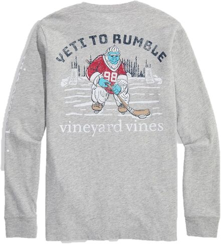 Vineyard Vines Boys' Yeti to Rumble Long-Sleeve Pocket Tee in Saudi Arabia