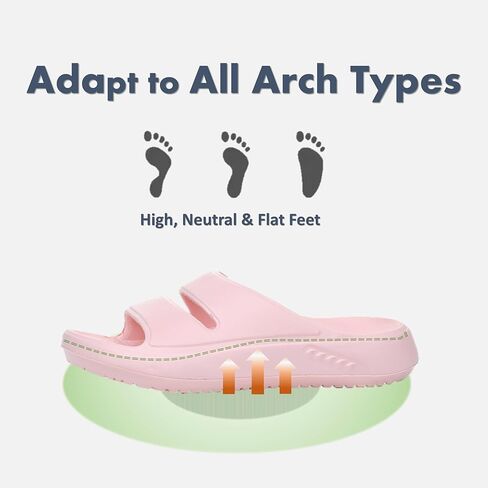 Crazy Lady Womens Lightweight Arch Support Sandals House Shower Slippers | Soft cushioned EVA with anti-slip soles; quick-dry draining design; versatile slides for indoor outdoor beach pool & vacation in Saudi Arabia