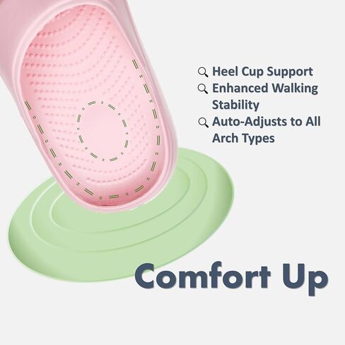 Crazy Lady Womens Lightweight Arch Support Sandals House Shower Slippers | Soft cushioned EVA with anti-slip soles; quick-dry draining design; versatile slides for indoor outdoor beach pool & vacation in Saudi Arabia