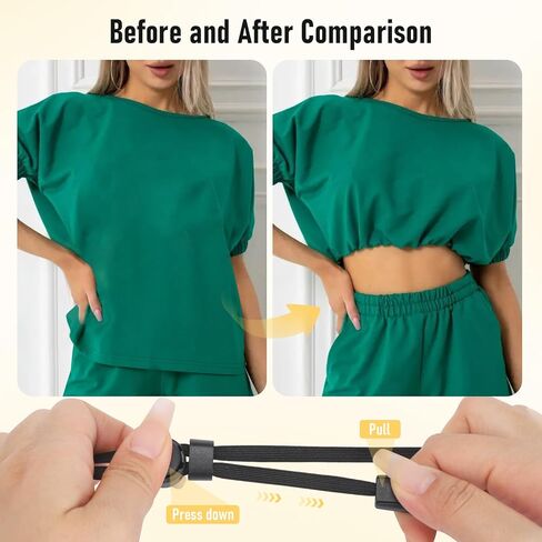 2pcs Crop Top Band Women,Shirt Tuck Band,Adjustable Crop Elastic Stretch Wider Waist Belt for Tucking Shirt Sweater in Saudi Arabia