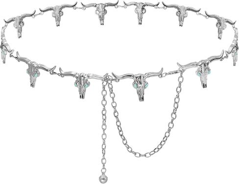 Western Waist Chain Belt for Women Cowgirl Metal Belts Country Concert Outfit for Dresses in Saudi Arabia