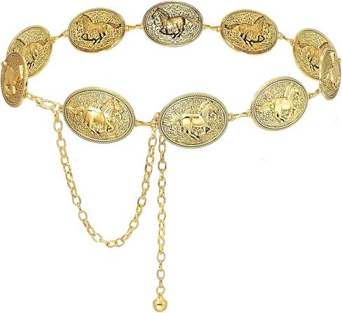 Western Waist Chain Belt for Women Cowgirl Metal Belts Country Concert Outfit for Dresses in Saudi Arabia