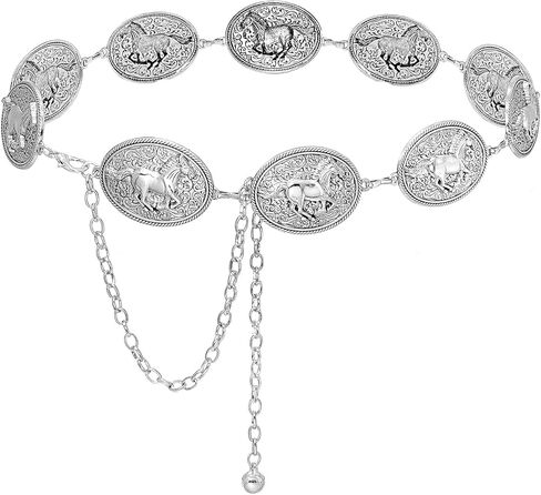 Western Waist Chain Belt for Women Cowgirl Metal Belts Country Concert Outfit for Dresses in Saudi Arabia