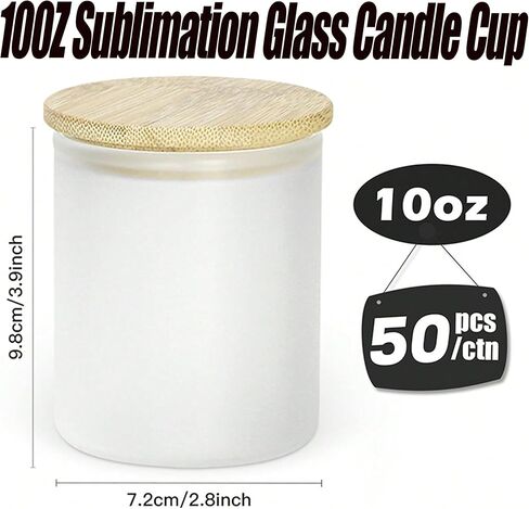 AGH 10oz 50 حزمة حامل شموع Tealight الزجاجي مع أغطية الخيزران كوب شمعة زجاجي للحفلات وأعياد الميلاد وحفلات الزفاف والعطلات in Kuwait