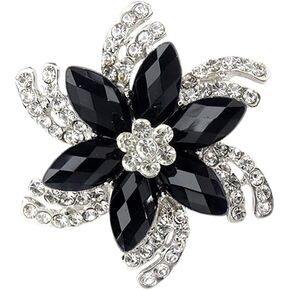 Rhinestone Flower Brooches Pins for Women Fashion Crystal Sunflower Brooch Pin Gold Flowers Lapel Pin Scarf Hat Dress Wedding Jewelry Christmas Brooches Gift in Saudi Arabia