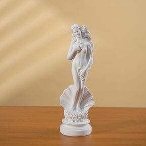 White Venus Statue for Home Decor, 7.6 Inch Aphrodite Sculpture “Birth of Venus", Handmade Resin Greek Roman Goddess Figurine, Office Desk Art & Gift Idea in Saudi Arabia