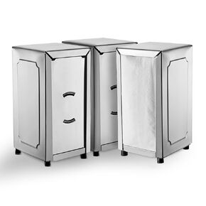 OCS Parts 3-Pack Tall-Fold Two-Sided Napkin Dispenser | White | Holds 150 6" x 13" Tall Fold Napkins | for Home Dining Room Tables, Kitchens, Restaurants, Food Trucks and Delis in Saudi Arabia