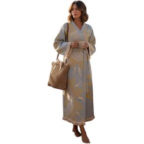 Luxury Handmade PREMIUM-quality Eco Organic Turkish Cotton Muslin Kimono Robe in Saudi Arabia