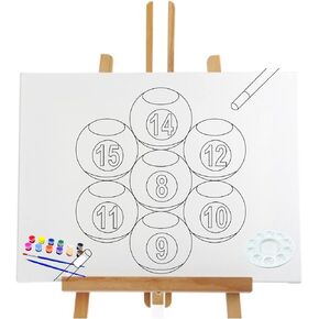 Essenburg Pre Drawn Canvas Gamer Paint Kit | Adult & Teen Sip and Paint Party Favor | DIY Date Night Couple Activity (S-Pool-Only) in Saudi Arabia