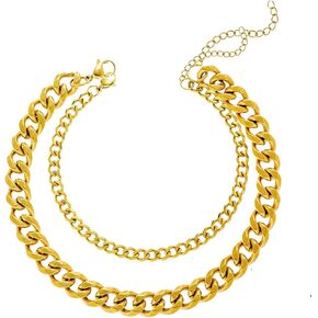 Ankle Bracelets For Women Waterproof Adjustable Ankles 18KGold Plated Dainty Trendy Layered Cuban Link Chain Anklets Set Beach Jewelry in Saudi Arabia