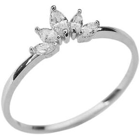 MADEONE خمسة خاتم فضة على شكل تاج من الزركون، خاتم نسائي إبداعي، هدايا للنساء in Kuwait