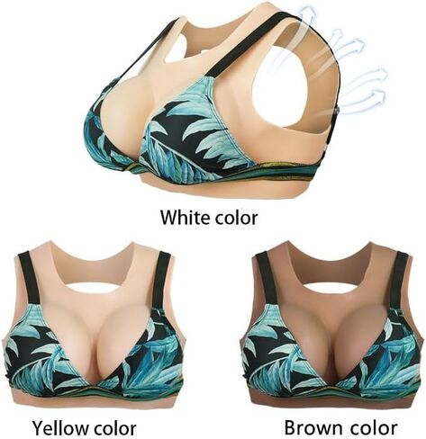 Fake Boobs，Silicone Breast Plates False Breasts G Cup Huge Silicone Breast Forms for Crossdressers Dragqueen(Hollow Back) in Saudi Arabia