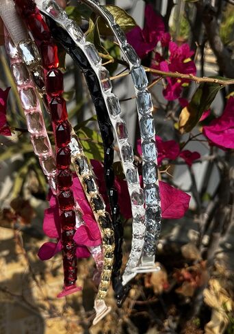 7-Pack Handmade Acrylic Beaded Bra Straps - Adjustable Length, Shiny & Glamorous Detachable Replacement Straps for Women, 7 Colors, Perfect for Summer & Parties in Saudi Arabia