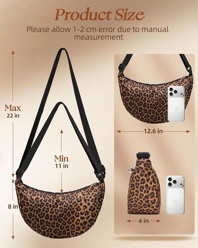 Crescent Crossbody Bags for Women - Nylon Small Crescent Shoulder Bags for Women Teen Girl Cute for Travel in Saudi Arabia