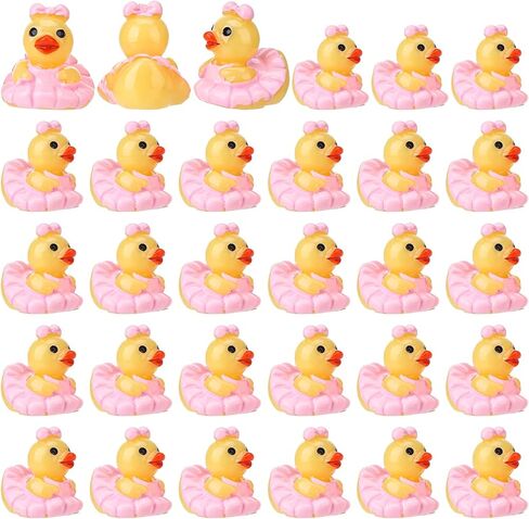 30 Pcs Cow Ducks, Mini Cow Resin Ducks Bulk, Cute Cow Print Duck, Funny Cow-Printed Resin Duck Figurines for Birthday Party Favors Micro Landscape Decorations in Kuwait