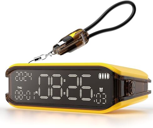 Digital Alarm Clocks for Bedrooms, Small Alarm Clock for Bedside, Loud Alarm for Heavy Sleepers, Adjustable Brightness, 12/24H, Pomodoro Timer in Saudi Arabia