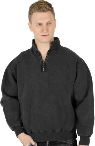CottonMill Men's 100% Cotton Quarter Zip Heavy Weight Sweatshirt in Saudi Arabia