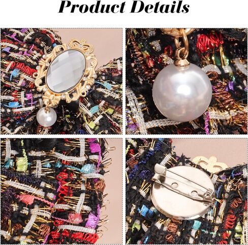 Women's Pre-Tied Bowknot Bow Brooches for Women Rhinestone Neck Tie Pin Fashion Collar Clothing Accessories Brooch Pin for Ladies in Saudi Arabia
