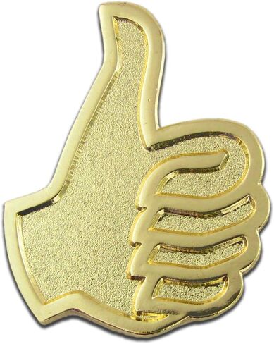 PinMart Gold Plated Thumbs Up Job Well Done Good Work Lapel Pin in Saudi Arabia