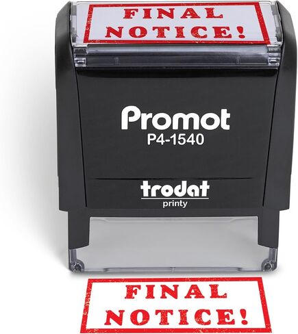 Promot Second Notice - Self Inking Rubber Stamp - Ink Stamps in Saudi Arabia