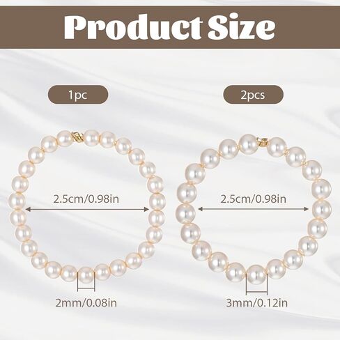 Pearl Rings for Women, 3 Pcs Vintage Stretch Pearl Ring Stackable Dainty Beaded Rings for Wedding Party Prom Daily Jewelry Gifts in Saudi Arabia