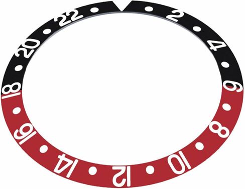 إطار Ewatchparts أسود/أحمر متوافق مع رولكس GMT I، II Coke 16700 16710 16718 16753 16760 in Kuwait