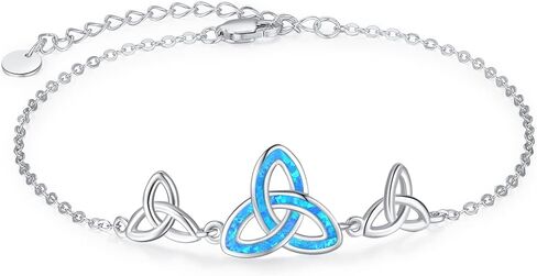 Palpitate Celtic Knot Bracelet Irish Bracelet Trinity 925 Sterling Silver Golden Celtic Bracelets Irish jewelry Gifts for Women in Kuwait