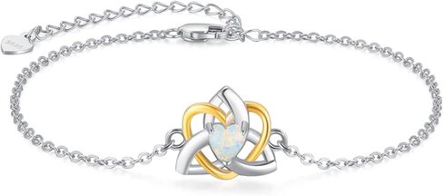Palpitate Celtic Knot Bracelet Irish Bracelet Trinity 925 Sterling Silver Golden Celtic Bracelets Irish jewelry Gifts for Women in Kuwait