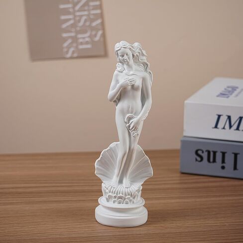 White Venus Statue for Home Decor, 7.6 Inch Aphrodite Sculpture “Birth of Venus", Handmade Resin Greek Roman Goddess Figurine, Office Desk Art & Gift Idea in Saudi Arabia