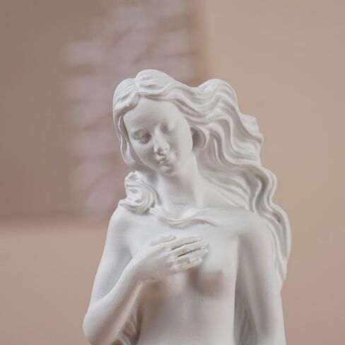 White Venus Statue for Home Decor, 7.6 Inch Aphrodite Sculpture “Birth of Venus", Handmade Resin Greek Roman Goddess Figurine, Office Desk Art & Gift Idea in Saudi Arabia
