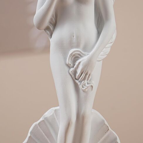 White Venus Statue for Home Decor, 7.6 Inch Aphrodite Sculpture “Birth of Venus", Handmade Resin Greek Roman Goddess Figurine, Office Desk Art & Gift Idea in Saudi Arabia