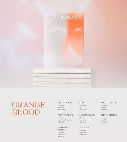 الألبوم المصغر الخامس EN-HYPEN [ORANGE BLOOD] إصدار ENGENE Random 1EA in Kuwait