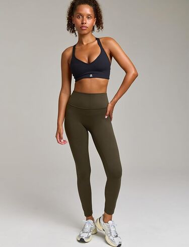 Women's Ribbed Sports Bra V Neck Padded Yoga Tank Adjustable Straps Cross Back Crop Tops in Saudi Arabia