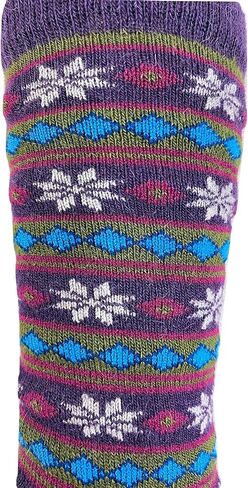 جوارب Alpaca Wool Novelty Crew مريحة ودافئة وملونة - مخططة بالنجوم in Kuwait