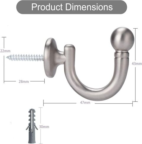 Bronze Wall Hooks Wall Mounted Aluminum Alloy Curtain Tie-Backs Hook Clothes Coat Towel Drapery Tassel Holders Window Drapery Holdback(B) in Saudi Arabia