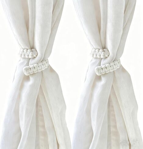 2 Pcs Coarse Fabric Fiber Woven Bohe Curtain Tie, Curtain Fixing Strap, Bohemian Style Decoration, Suitable for Home Bedrooms and Offices. in Saudi Arabia